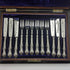 1877年 英国アンティーク 純銀製 カトラリー12ペア 計1475g Francis Higgins 木箱入り